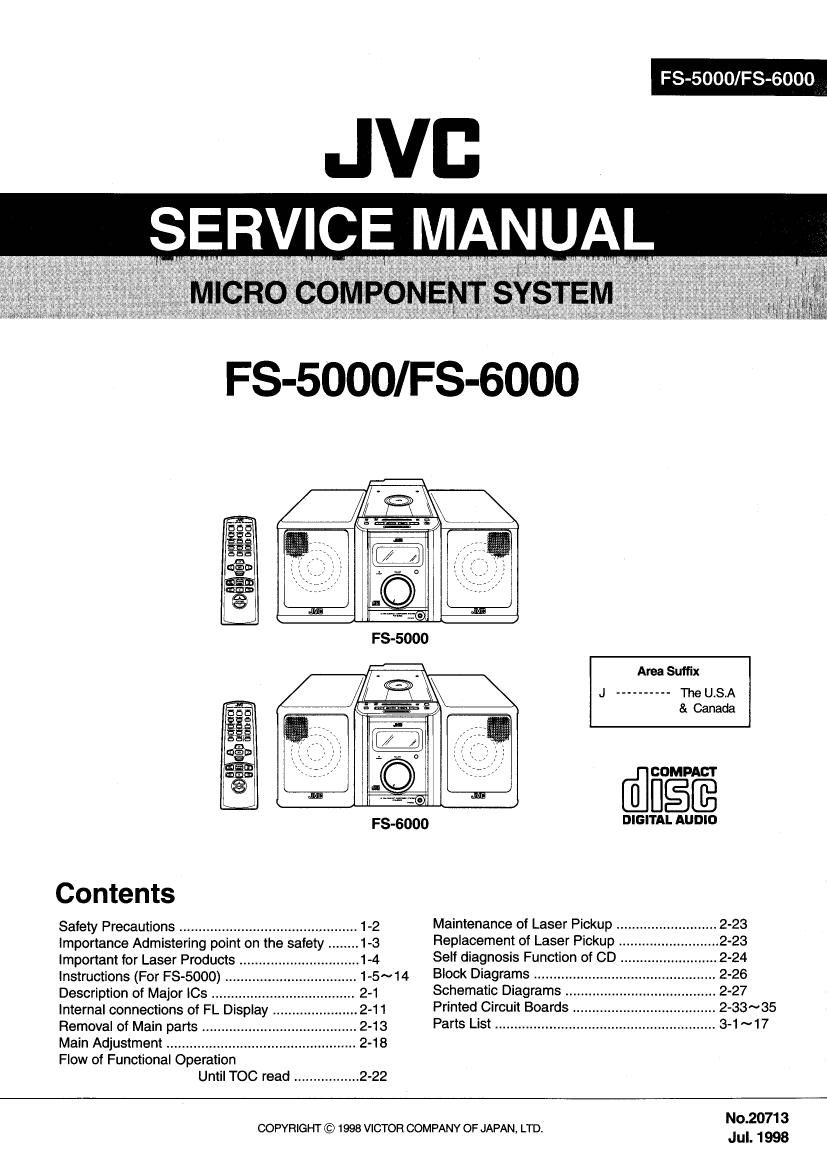 Jvc FS 5000 Service Manual