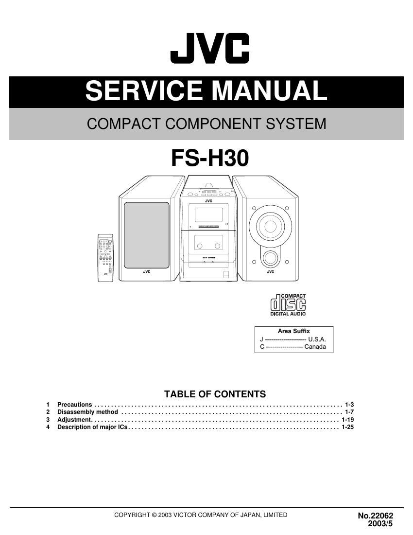 Jvc FSH 30 Service Manual