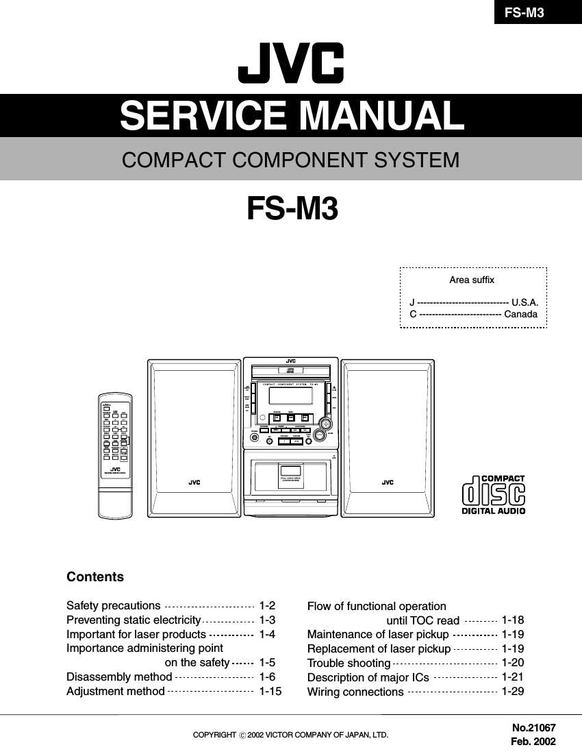 Jvc FSM 3 Service Manual