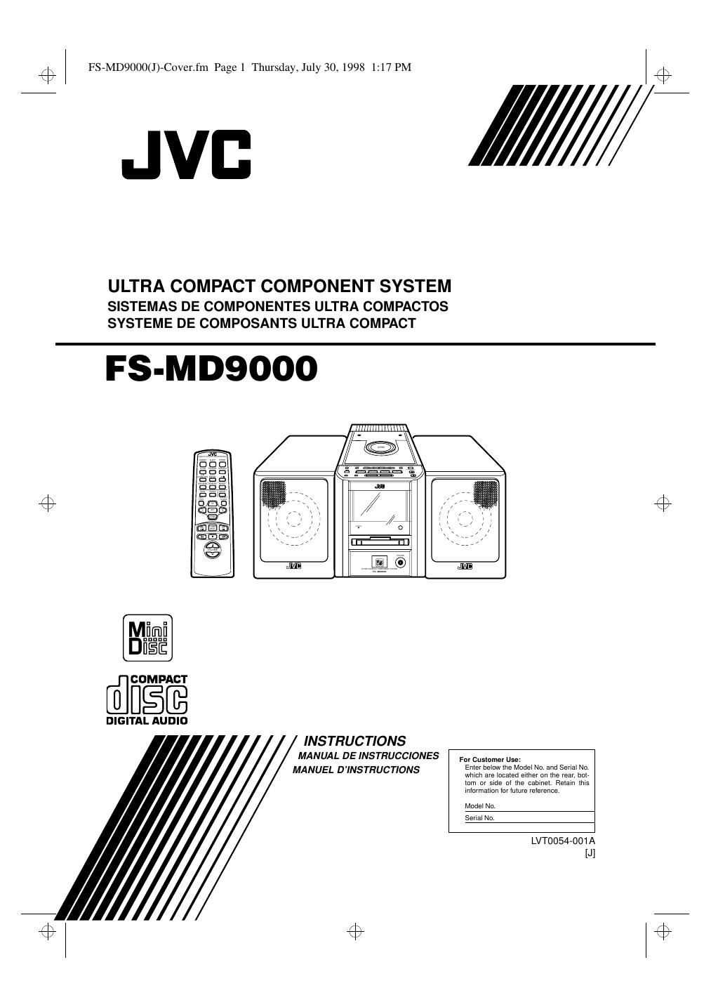 Jvc FSMD 9000 Service Manual