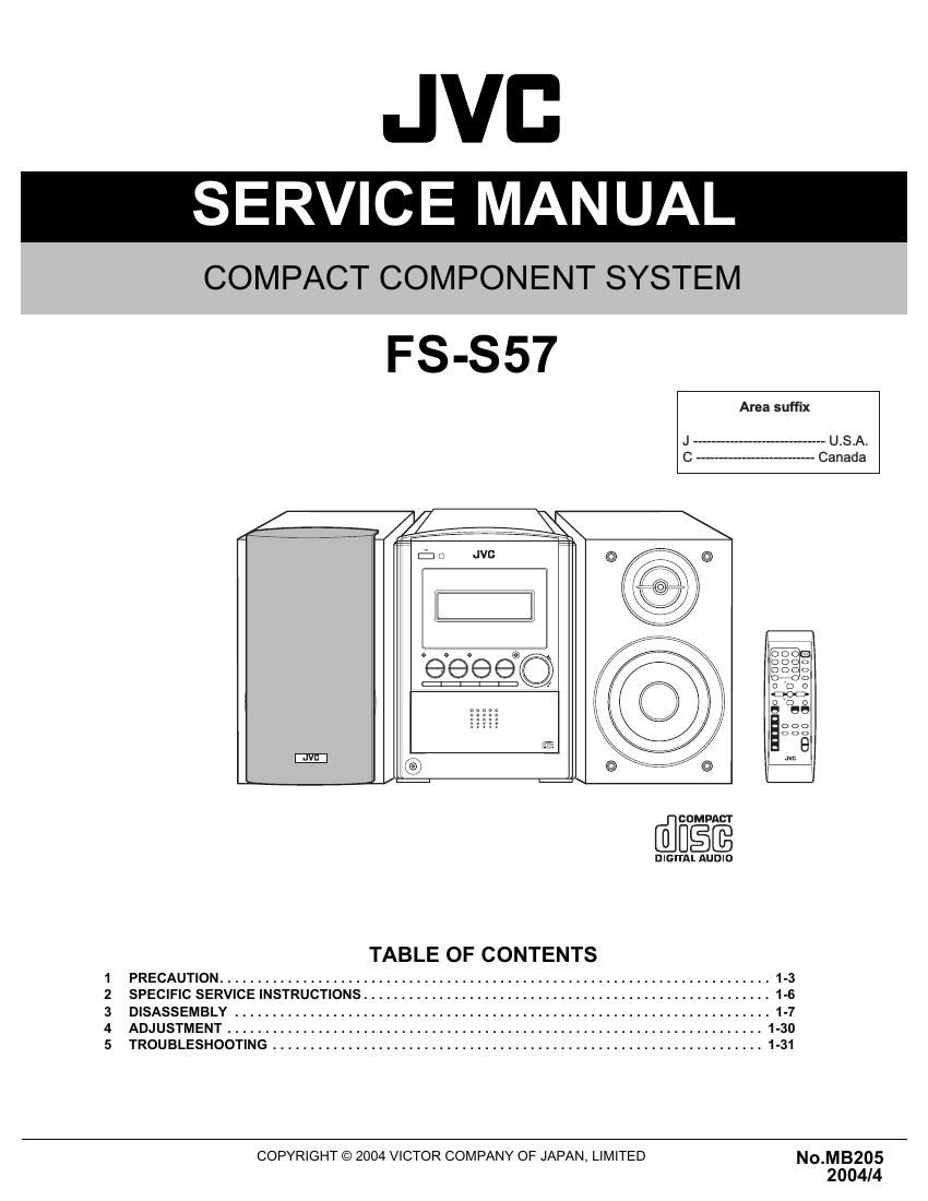 Jvc FSS 57 J Service Manual