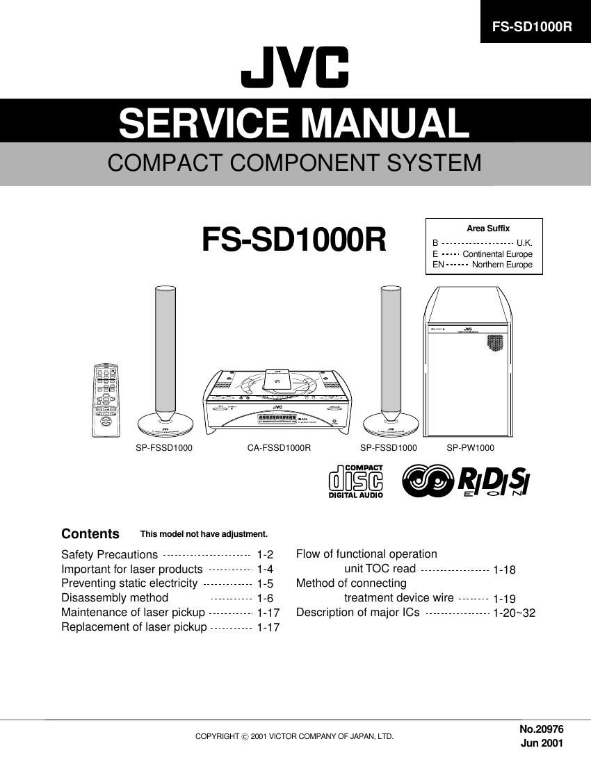 Jvc FSSD 1000 R Service Manual