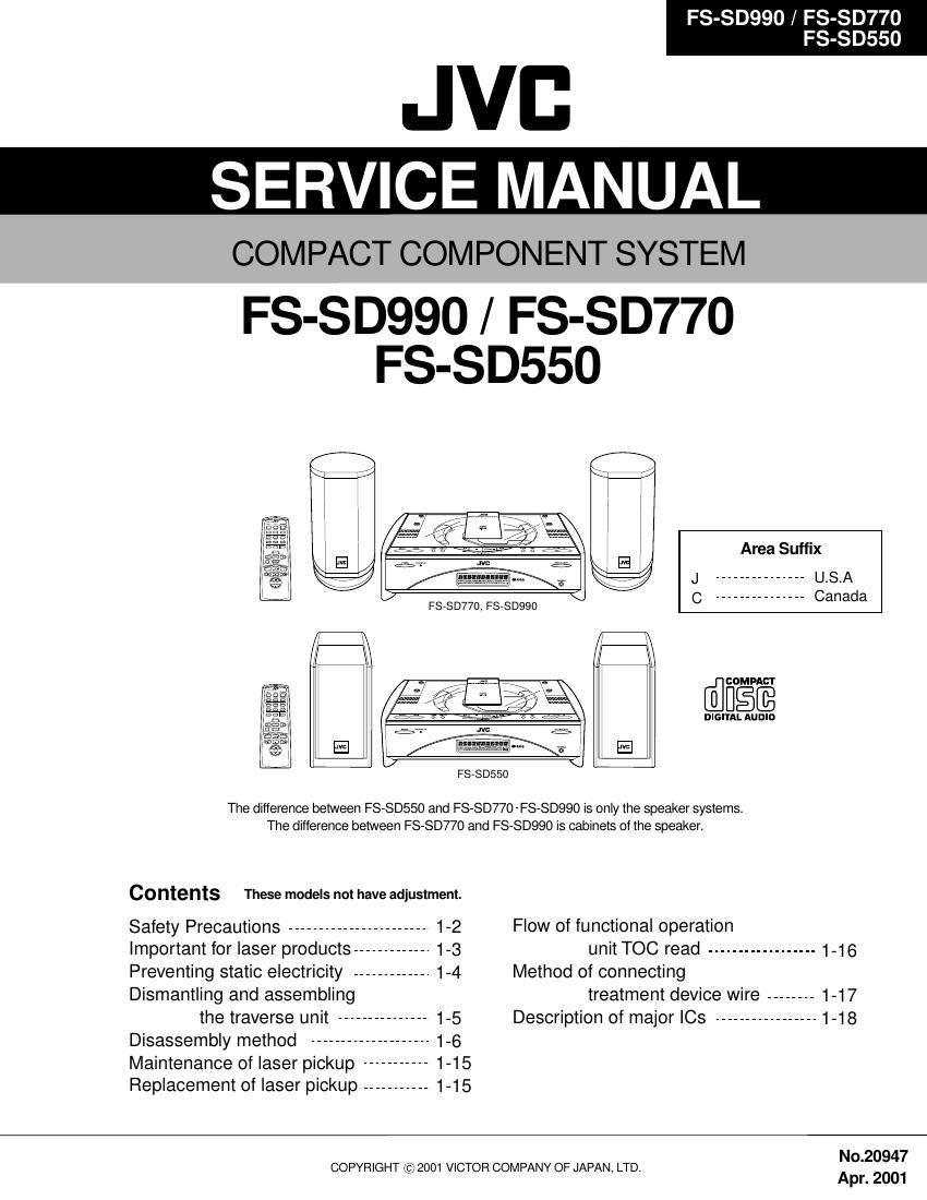Jvc FSSD 550 Service Manual