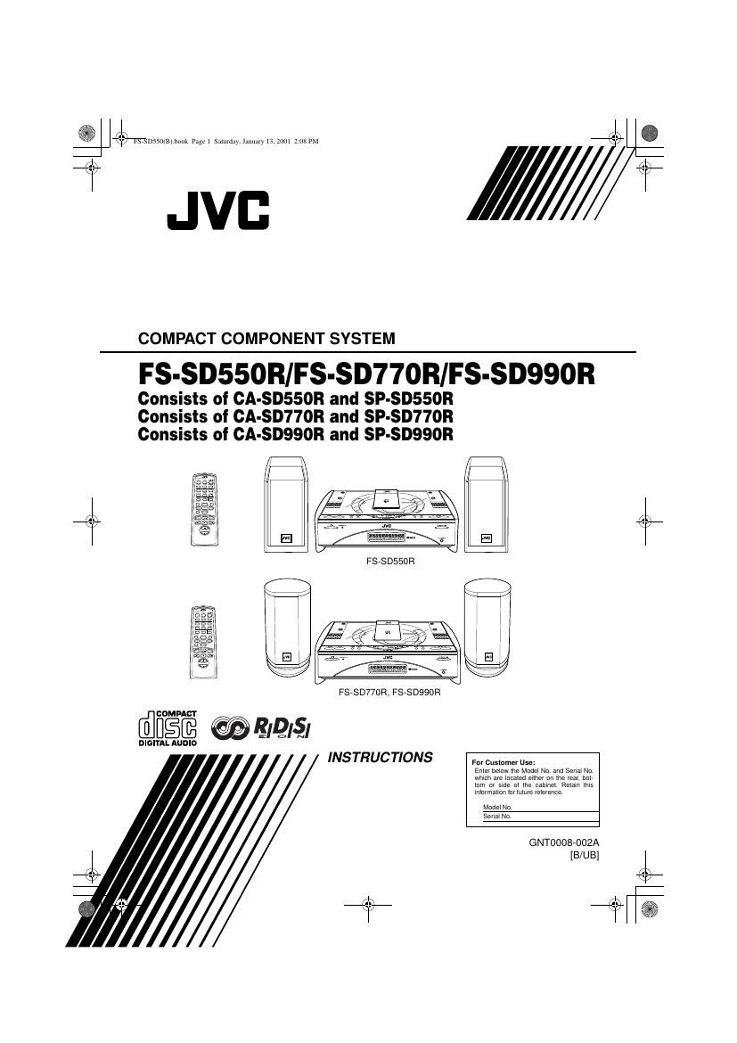 Jvc FSSD 770 R Owners Manual