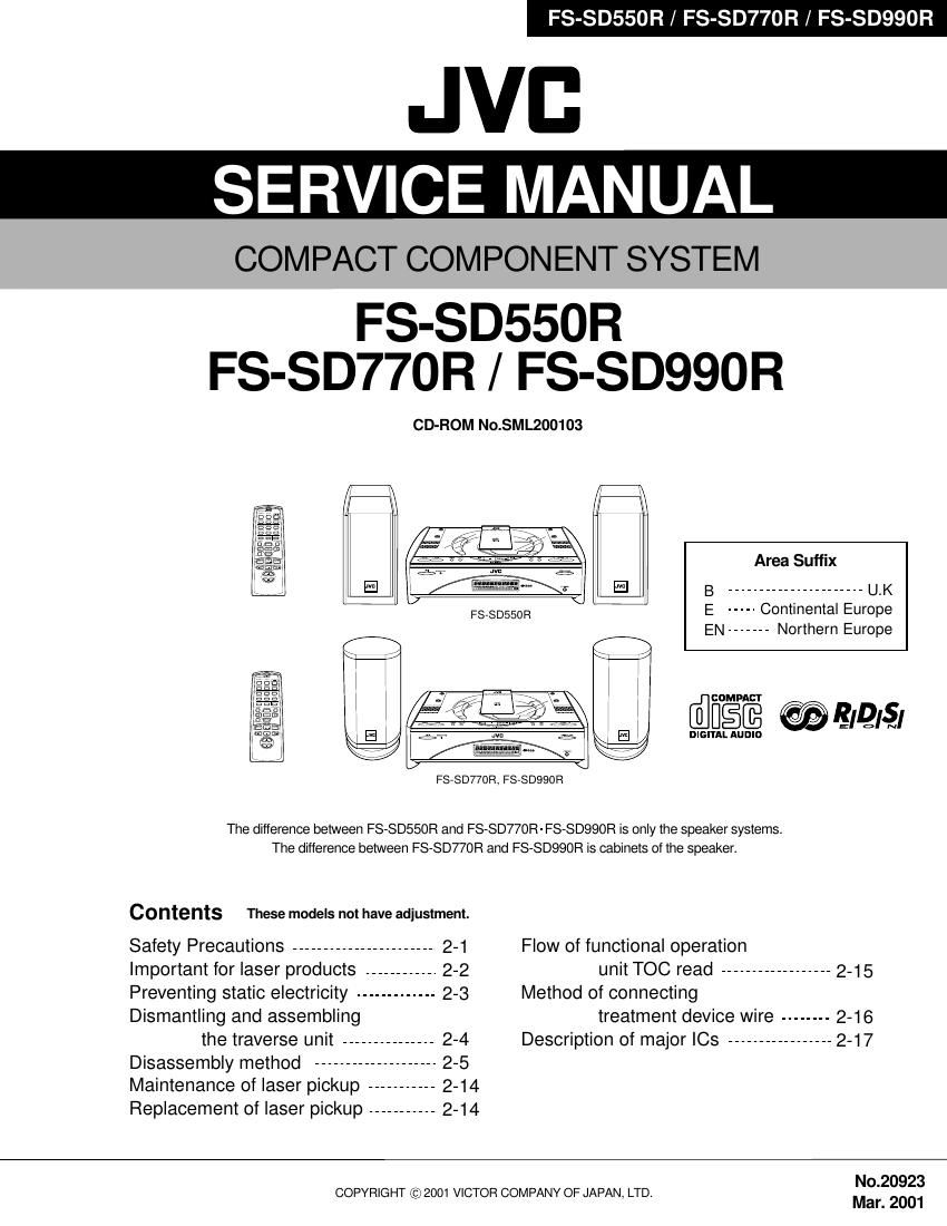 Jvc FSSD 770 R Service Manual