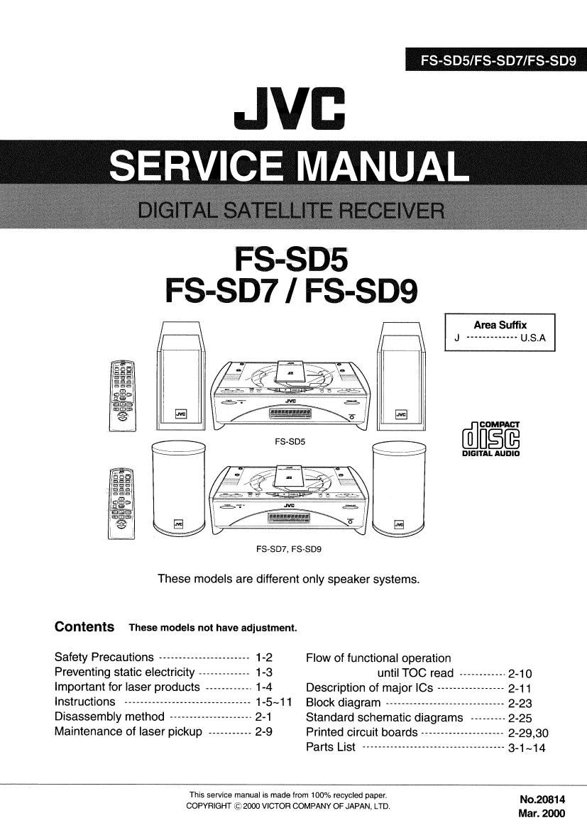 Jvc FSSD 9 Service Manual