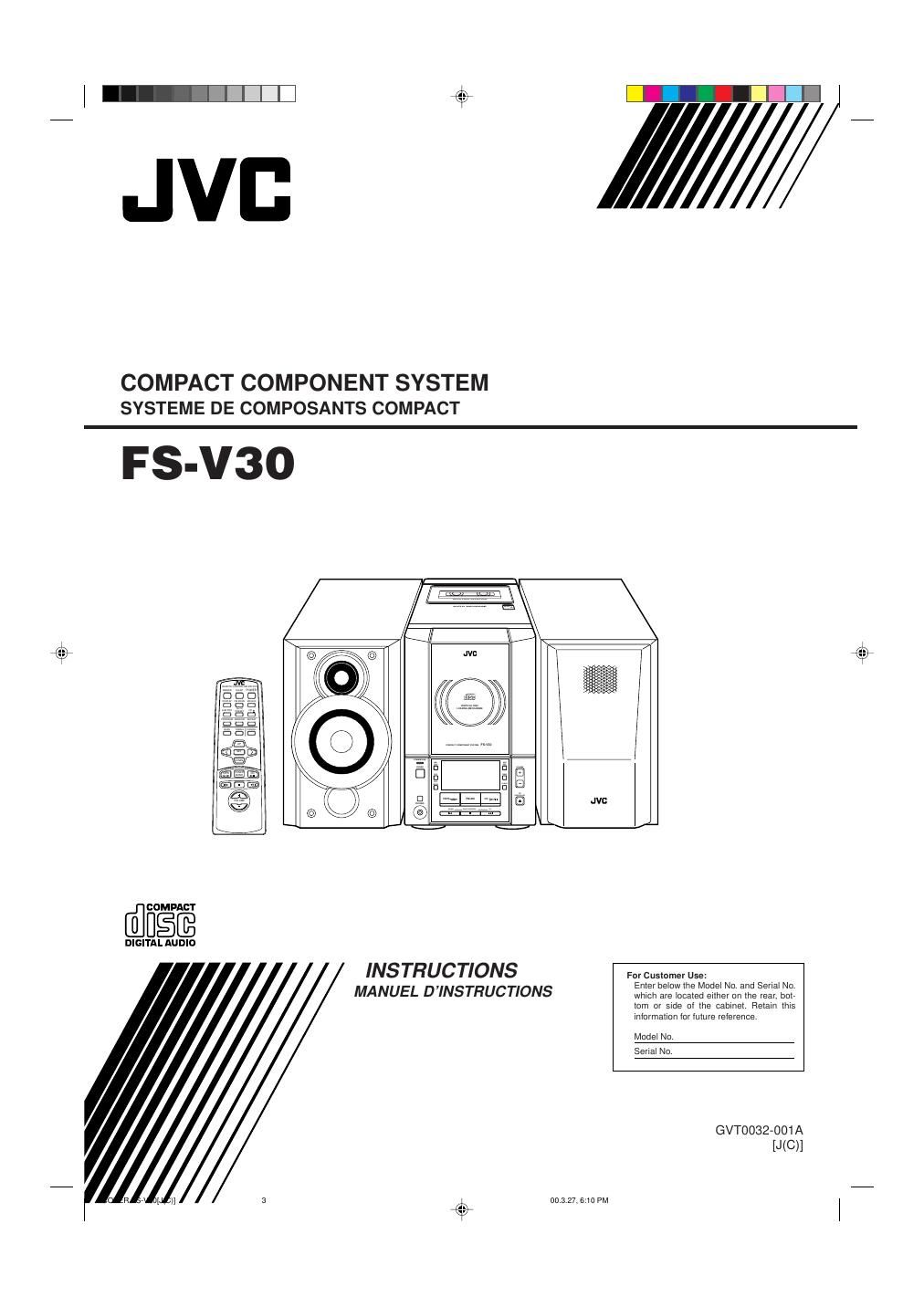 Jvc FSV 30 Owners Manual