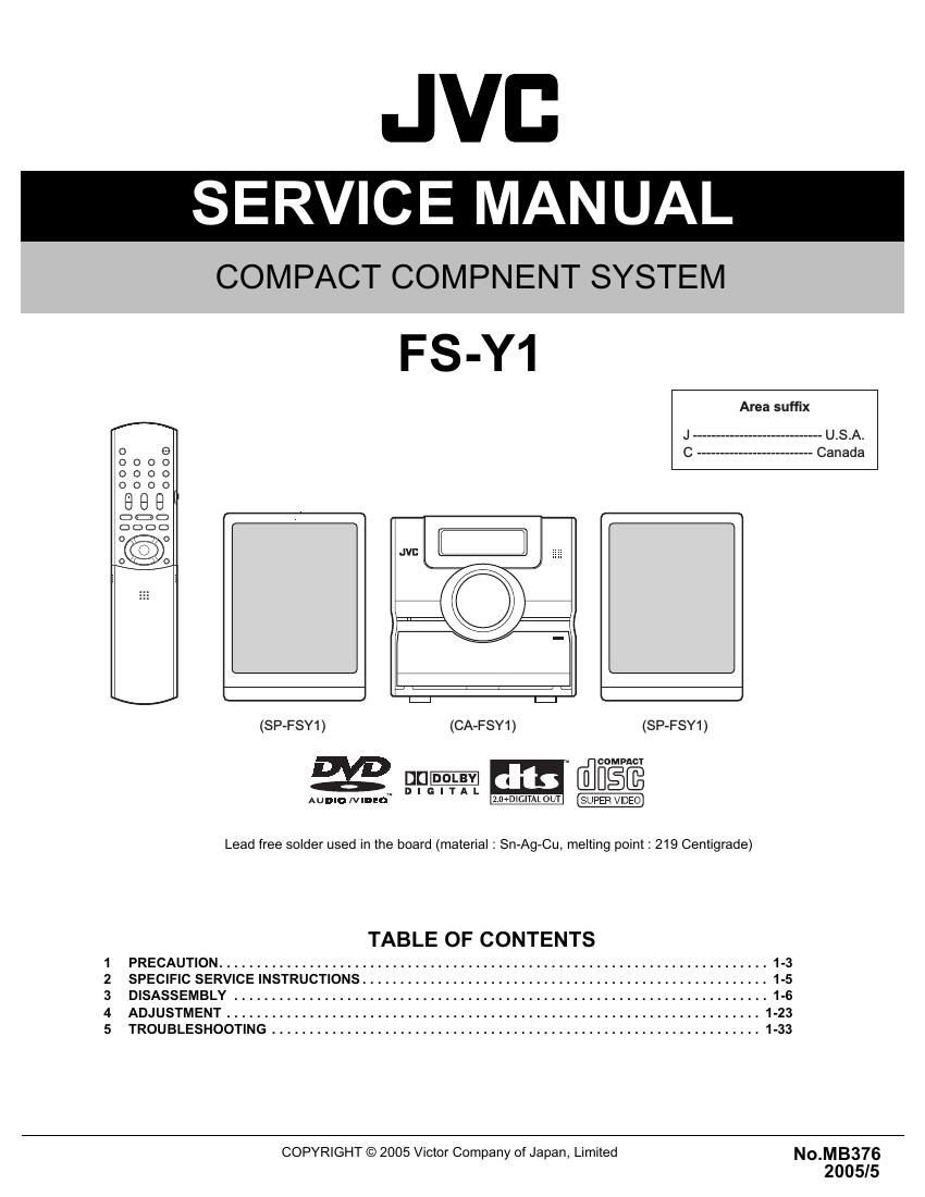 Jvc FSY 1 Service Manual