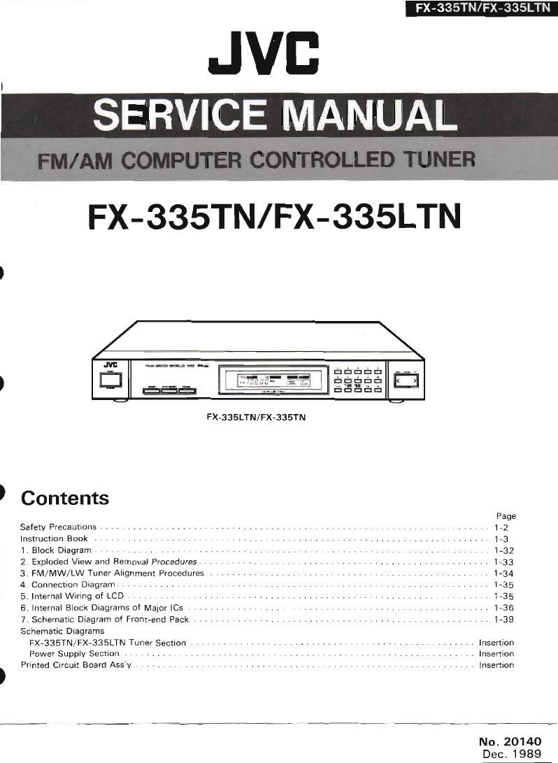 Jvc FX 335 TN Service Manual
