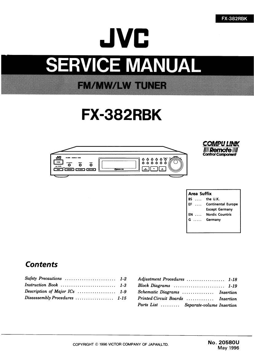 Jvc FX 382 RBK Service Manual