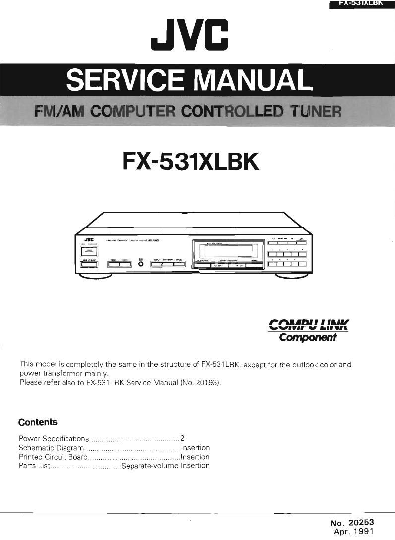 Jvc FX 531 XLBK Service Manual