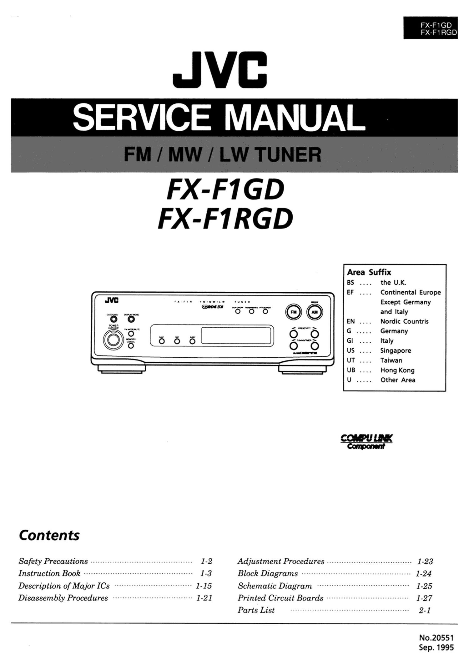 Jvc FXF 1 GD Service Manual