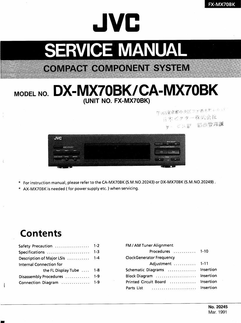 Jvc FXMX 70 BK Service Manual