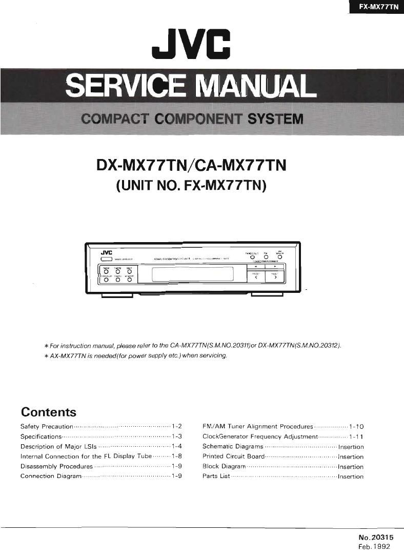 Jvc FXMX 77 TN Service Manual