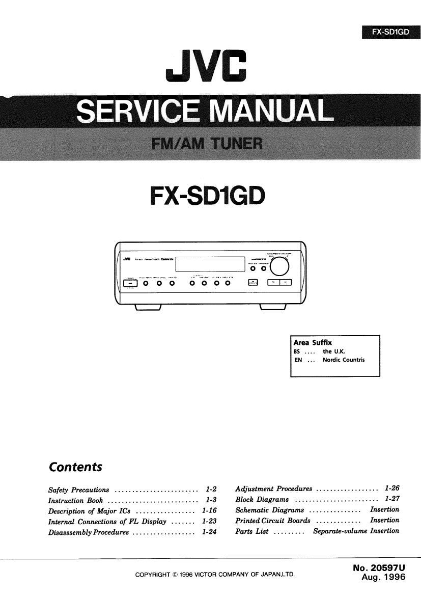 Jvc FXSD 1 GD Service Manual