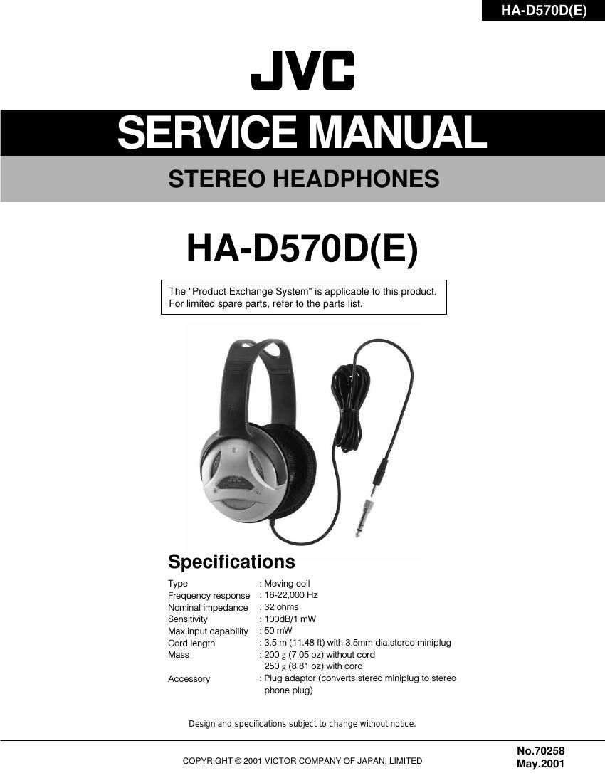 Jvc HAD 570 D Service Manual