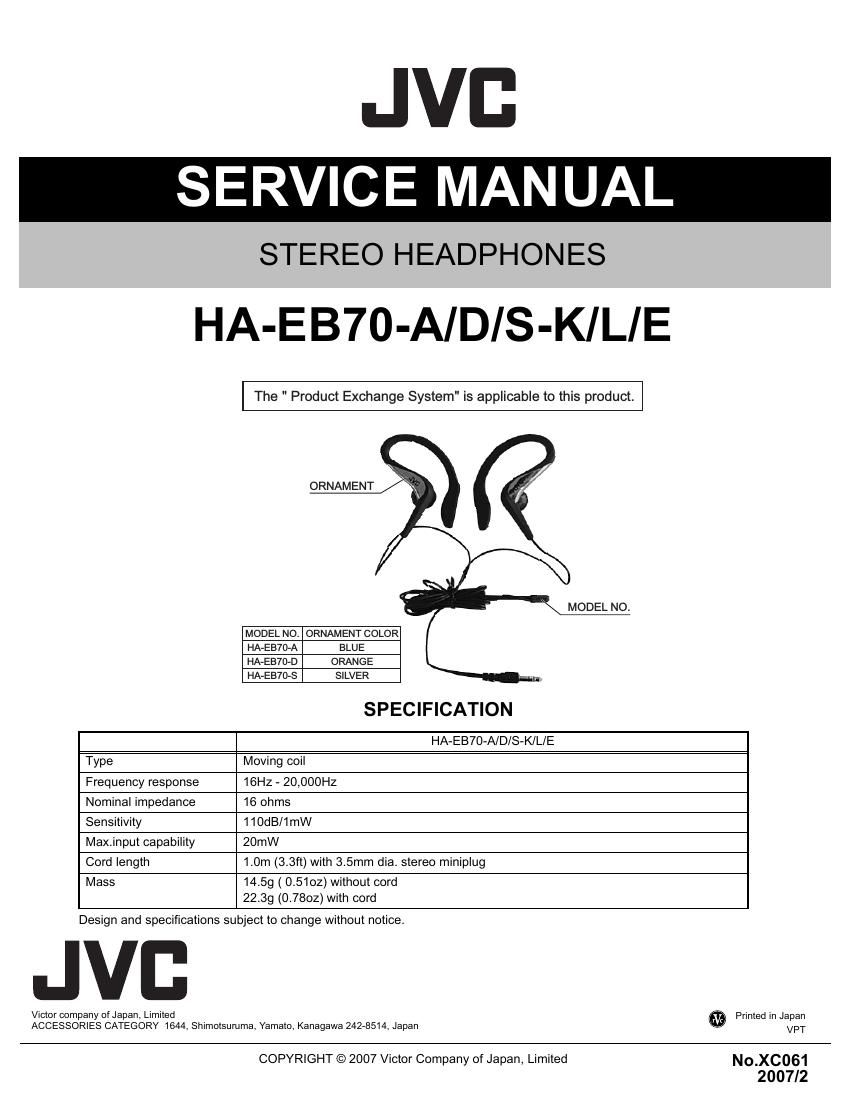 Jvc HAEB 70 A Service Manual