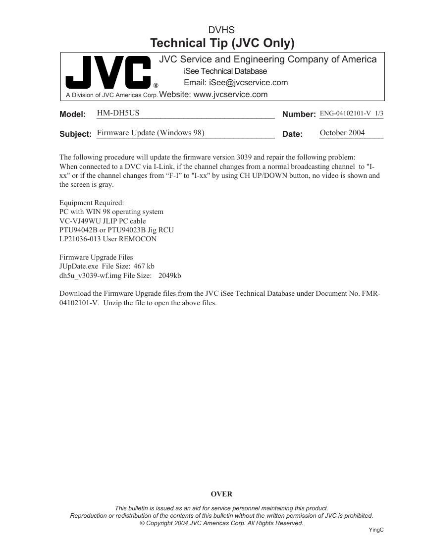 Jvc HMHDS 1 U Service Manual 2