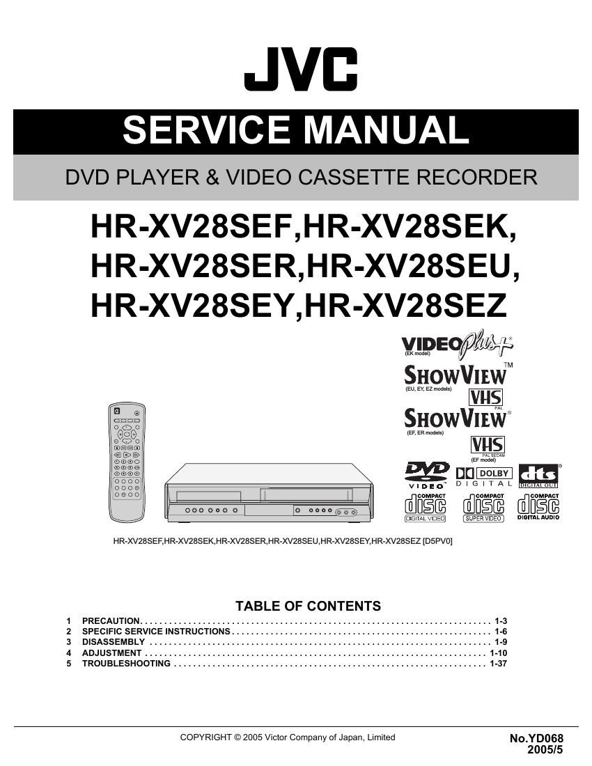 Jvc HRXV 28 SE Service Manual
