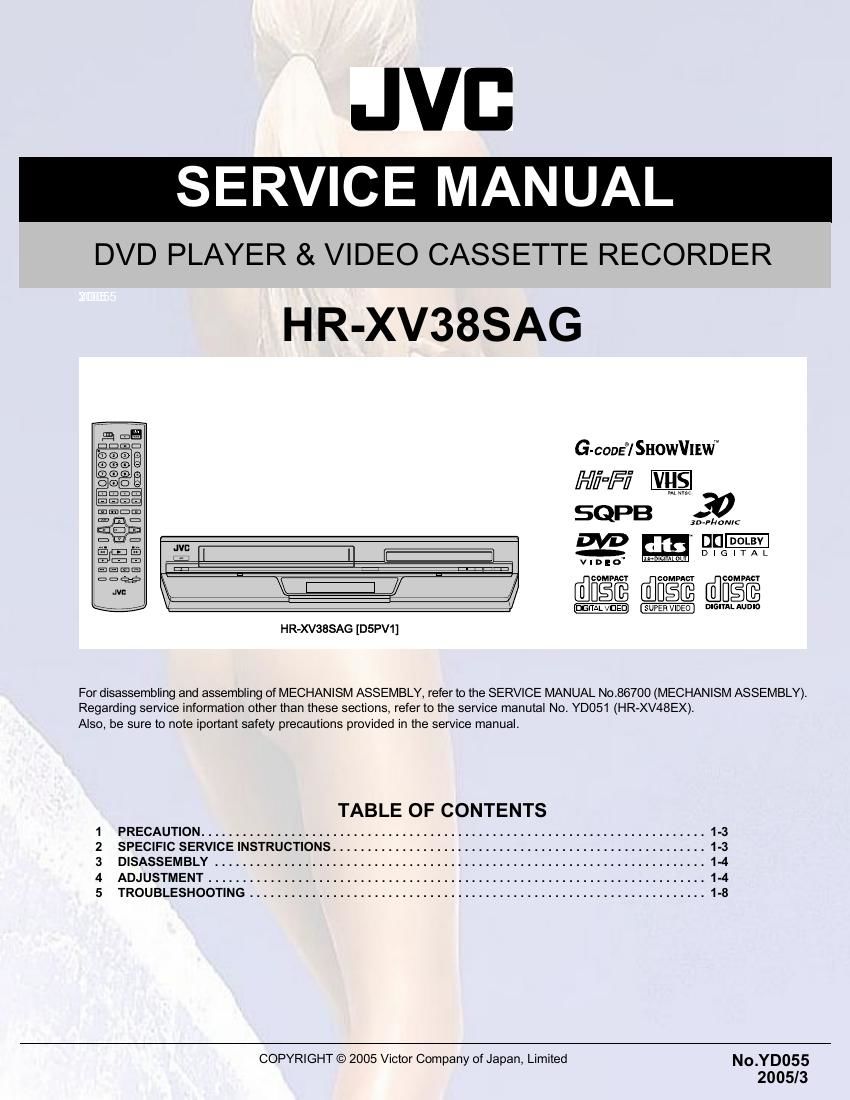 Jvc HRXV 38 SAG Service Manual