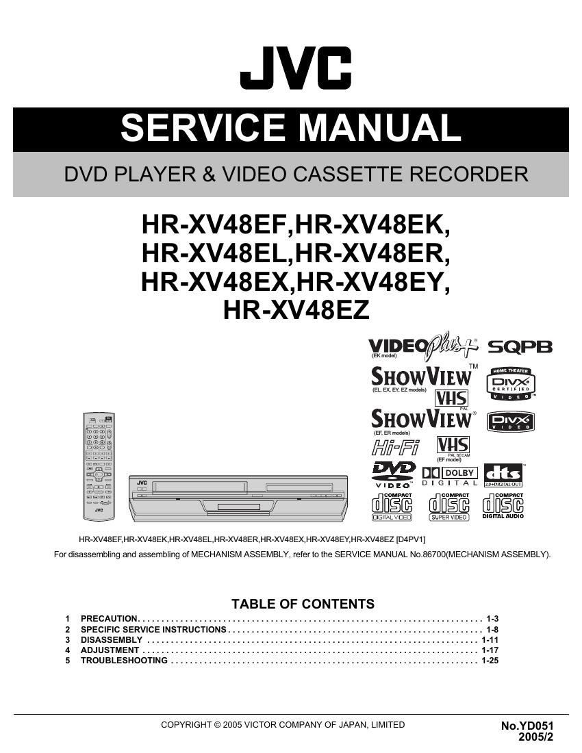 Jvc HRXV 48 Service Manual