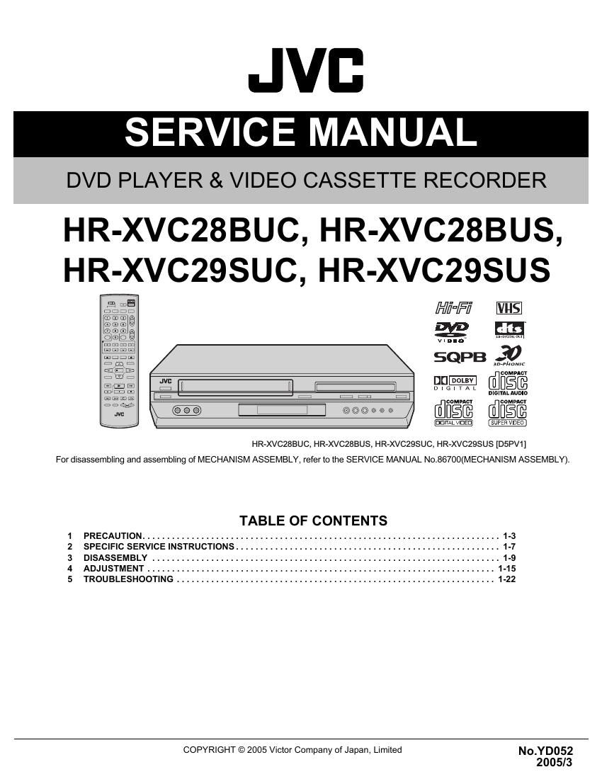 Jvc HRXVC 28 BUC Service Manual