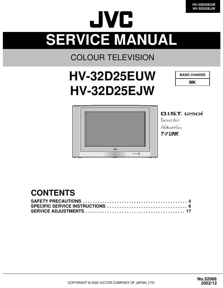 Jvc HV 32 D 25 EUW Service Manual
