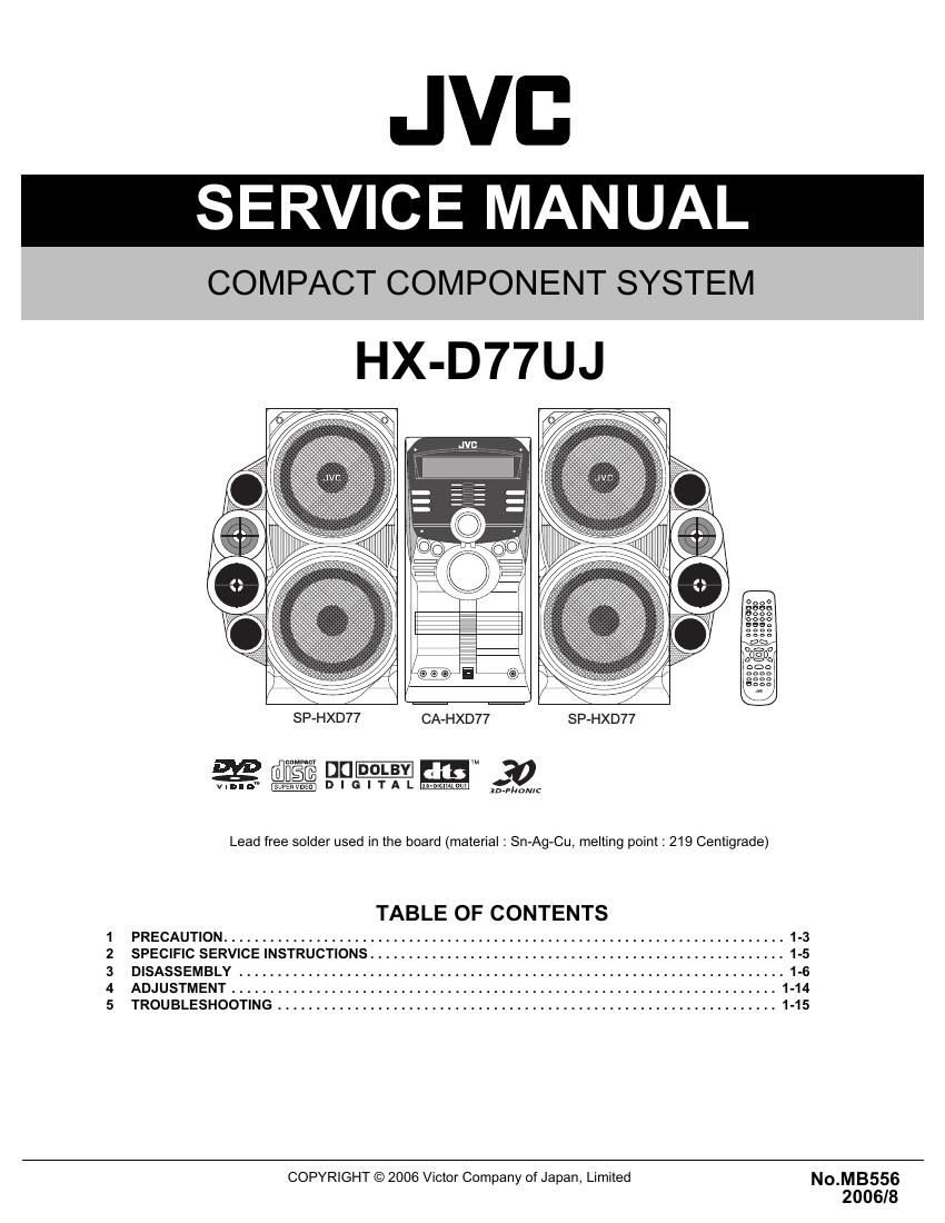 Jvc HXD 77 UJ Service Manual