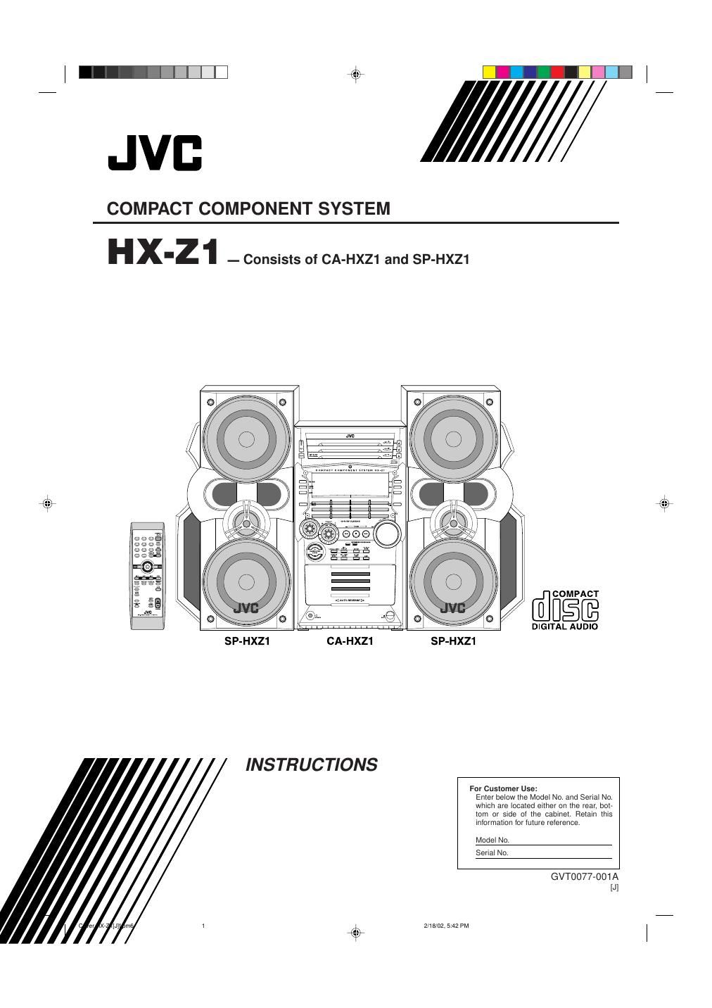 Jvc HXZ 1 Owners Manual