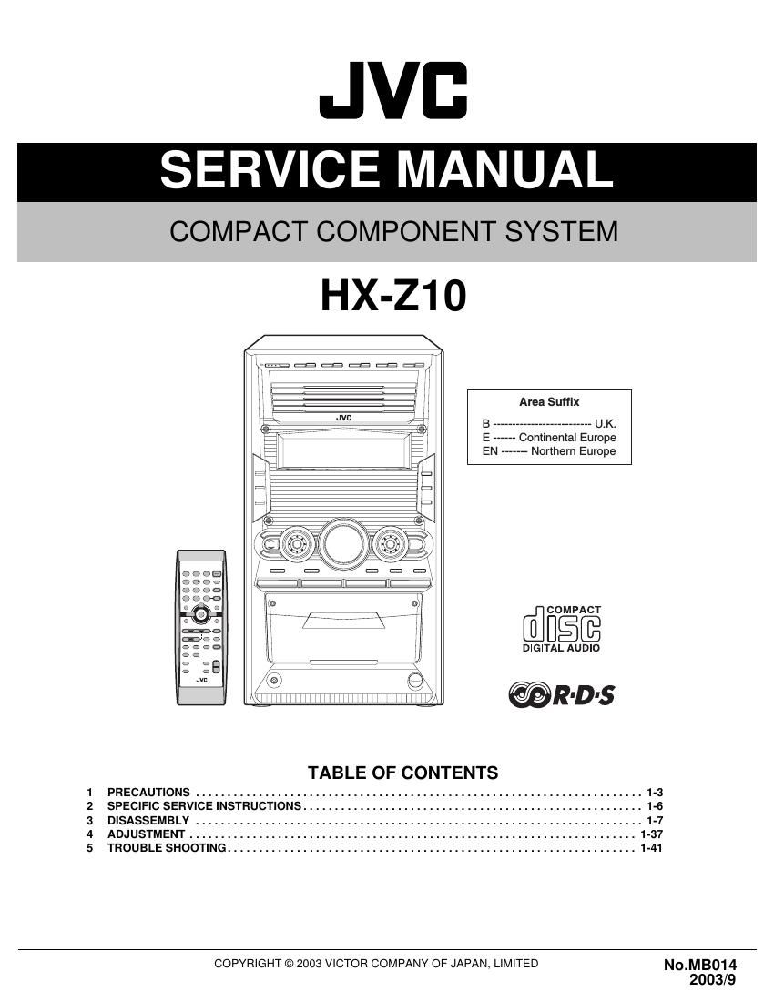 Jvc HXZ 10 Service Manual