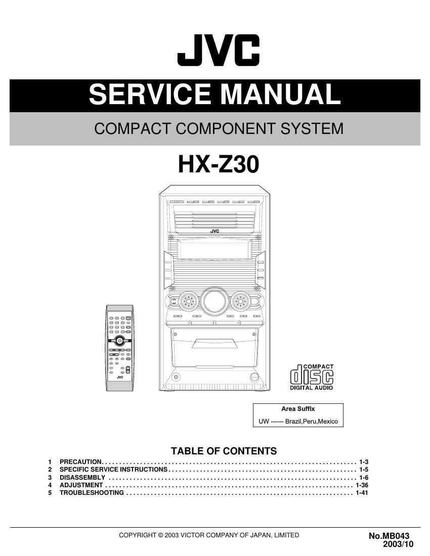 Jvc HXZ 30 Service Manual