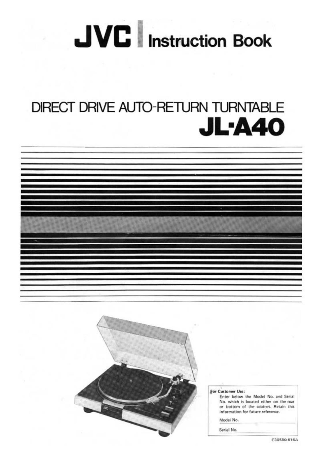 Jvc JL A40 Owners Manual