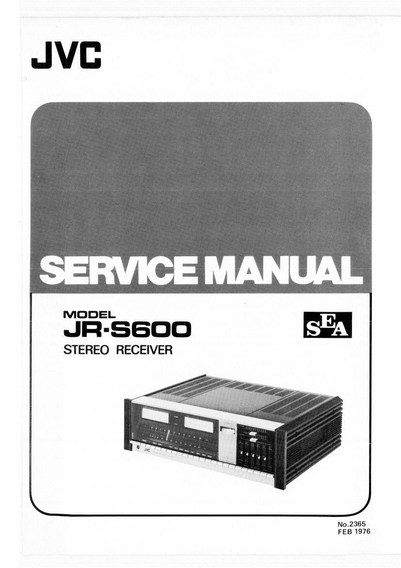 Jvc JRS 600 Service Manual