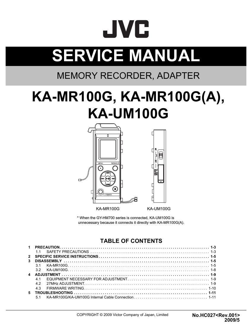 Jvc KAMR 100 G Service Manual