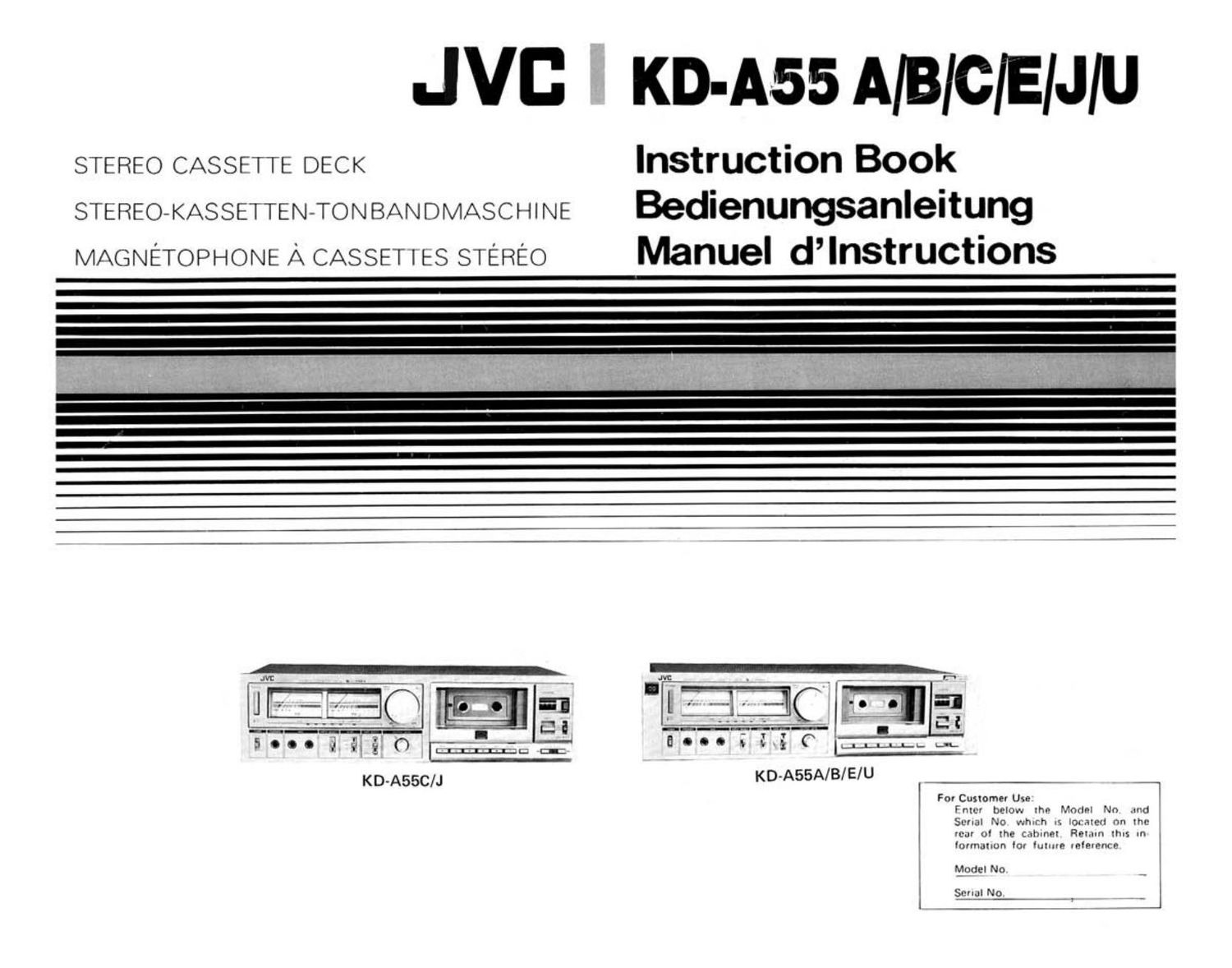 Jvc KD A55 Owners Manual