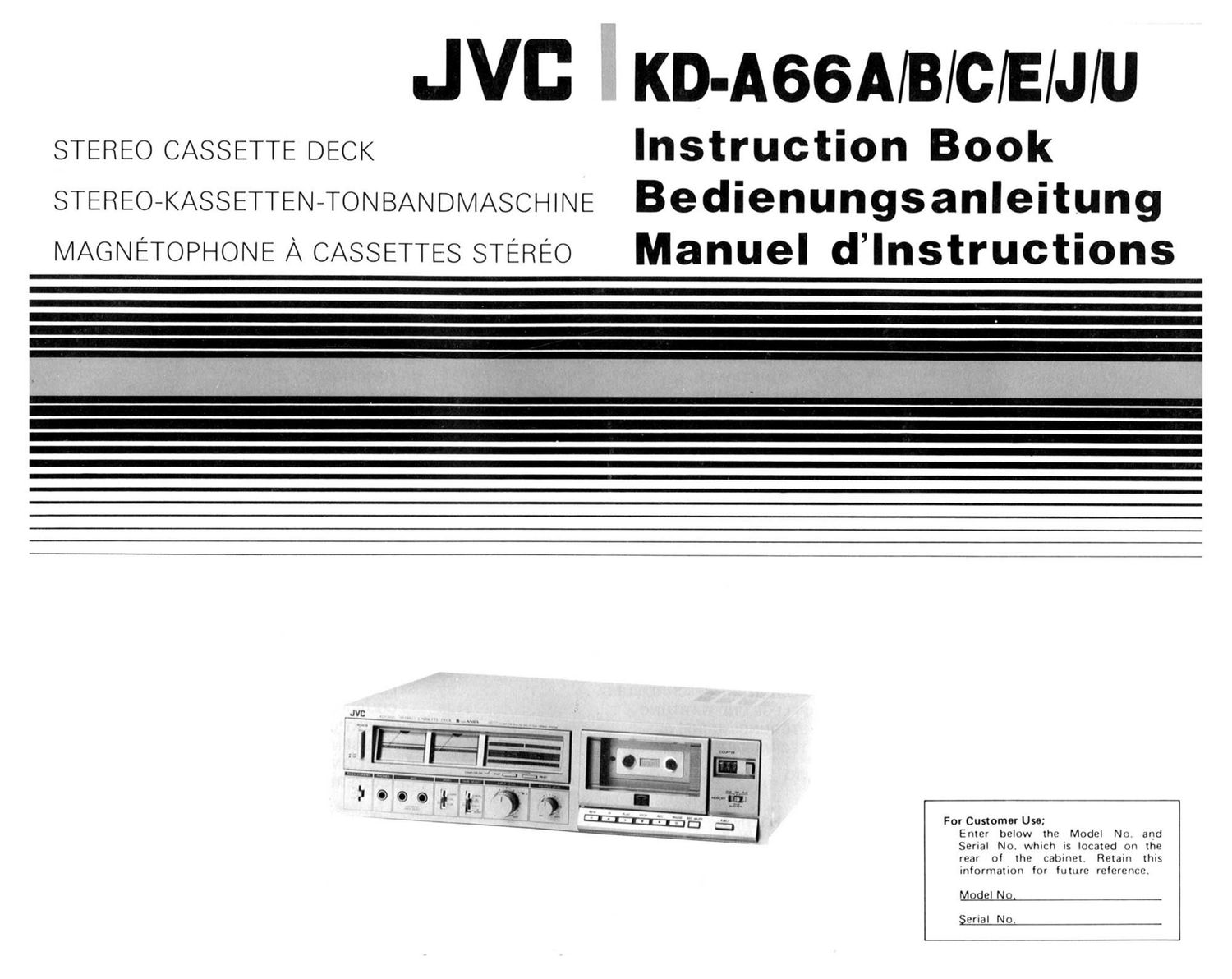 Jvc KD A66 A Owners Manual