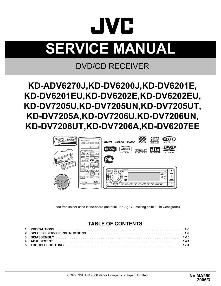 Jvc KDADV 6201 E Service Manual