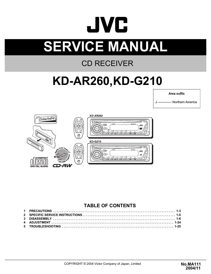 Jvc KDAR 260 Service Manual
