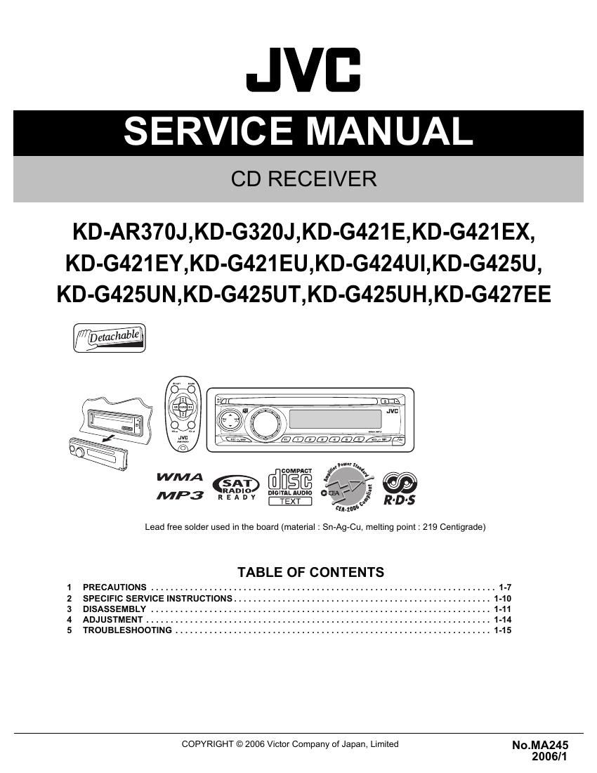 Jvc KDAR 370 J Service Manual