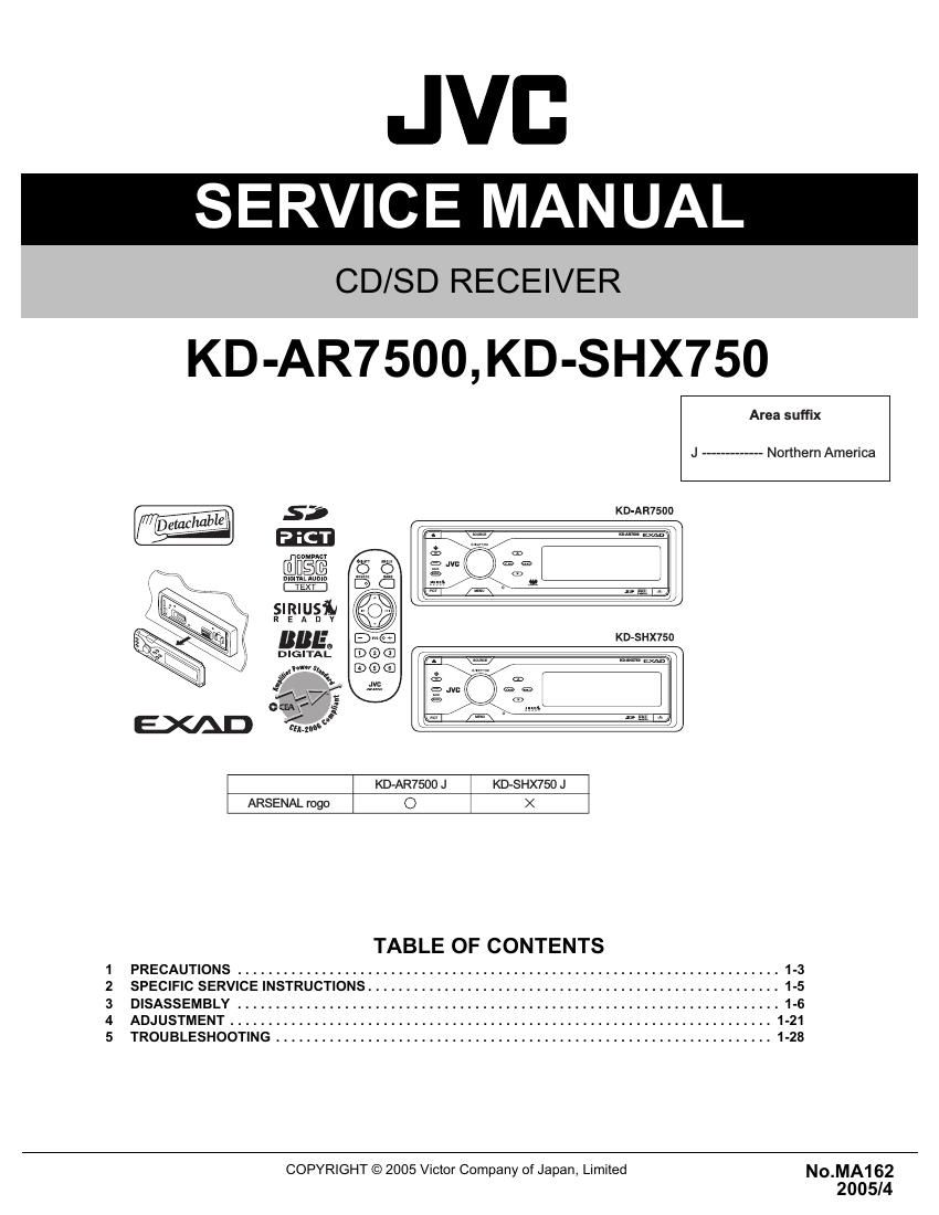 Jvc KDAR 7500 Service Manual