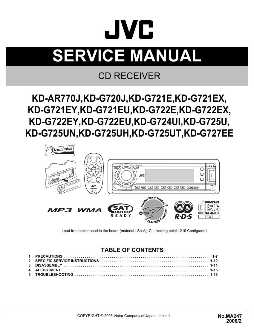 Jvc KDAR 770 J Service Manual
