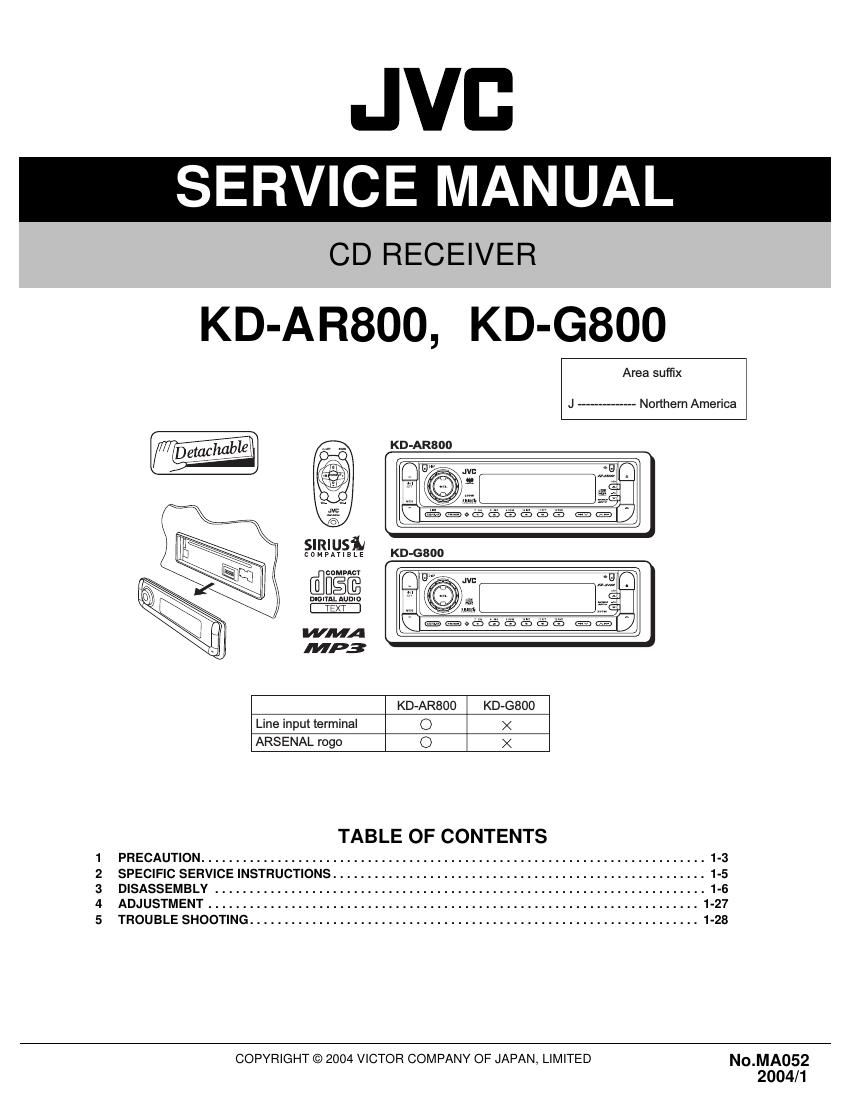 Jvc KDAR 800 Service Manual