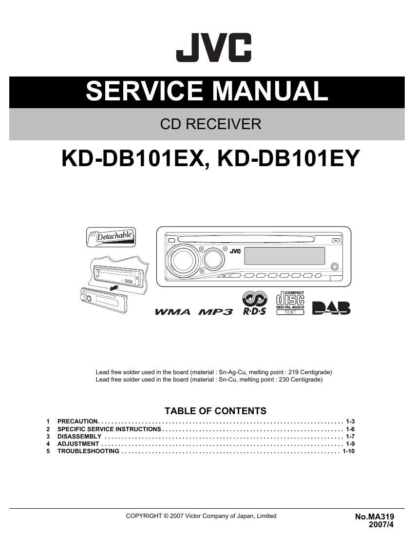 Jvc KDDB 101 EX Service Manual