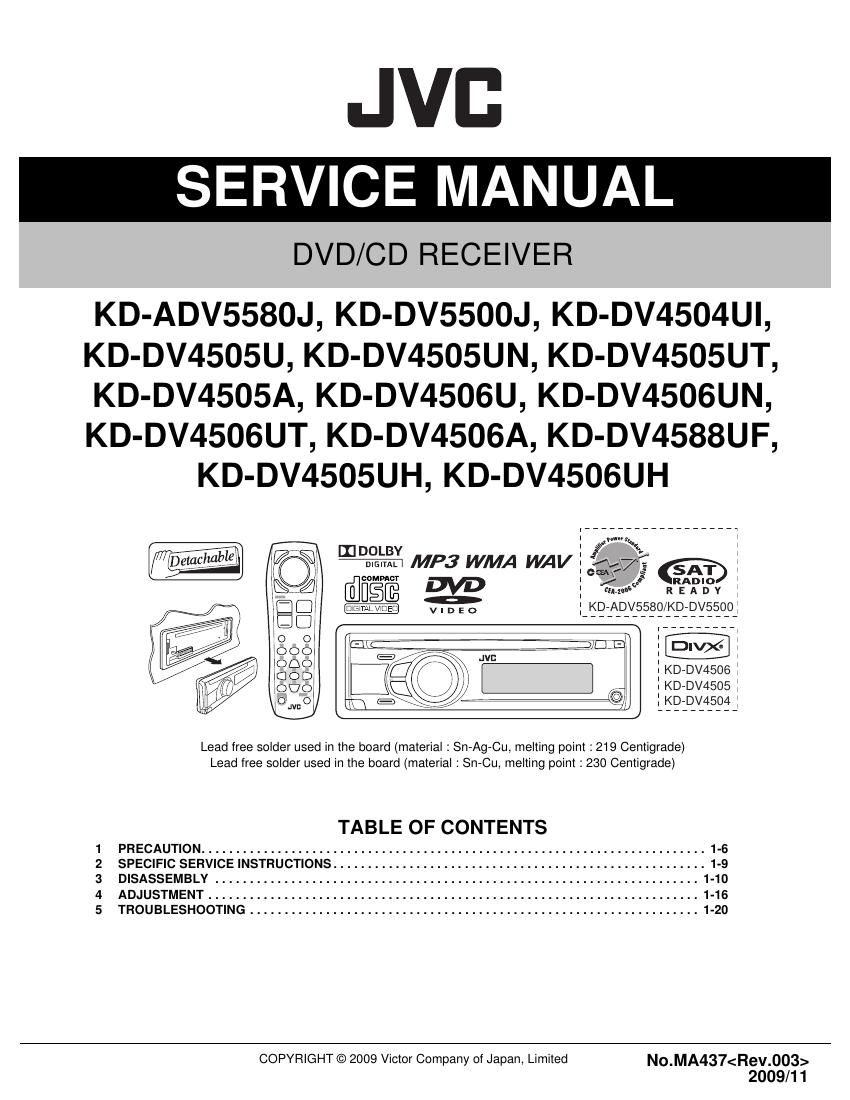 Jvc KDDV 4505 UH Service Manual