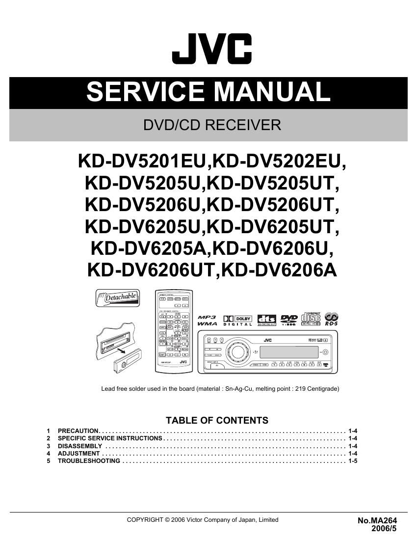Jvc KDDV 6205 A Service Manual