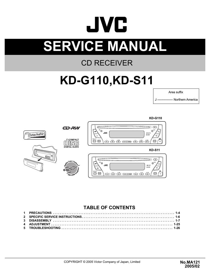 Jvc KDG 110 Service Manual