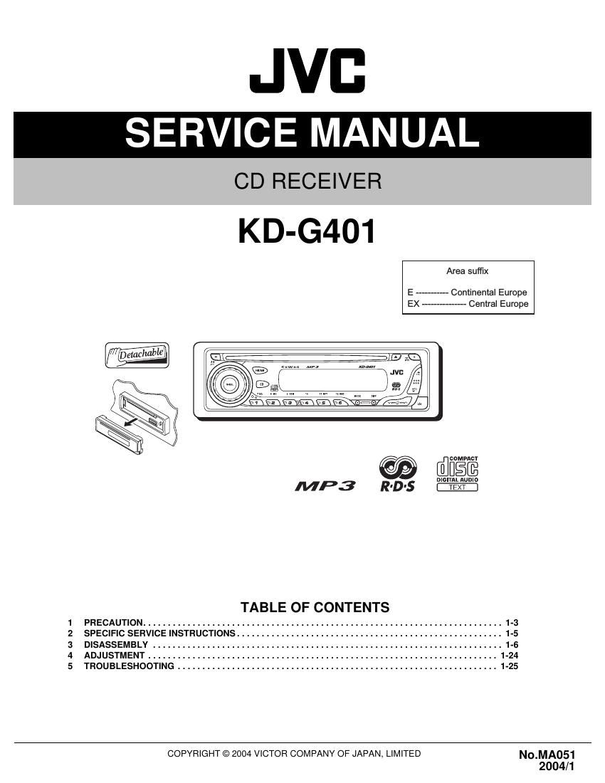 Jvc KDG 401 Service Manual