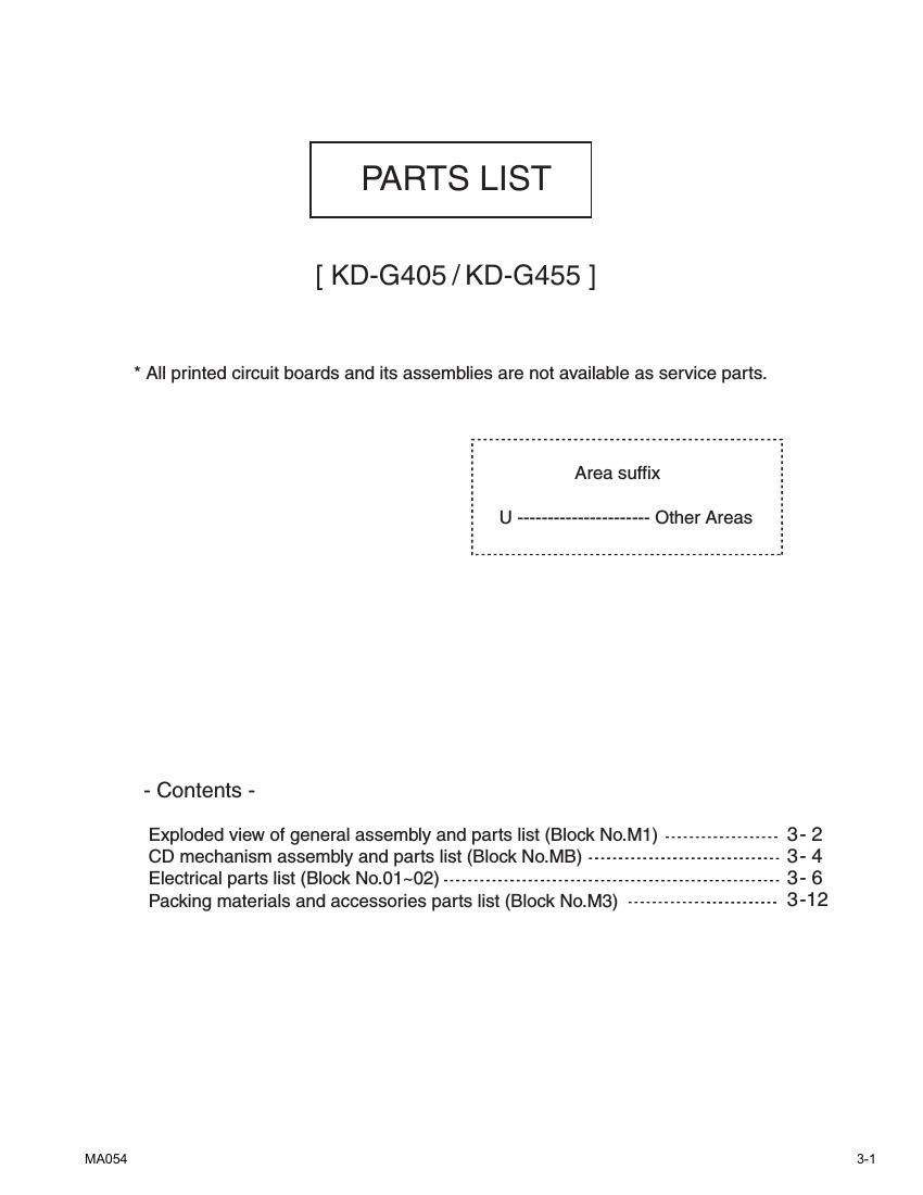 Jvc KDG 405 Service Manual