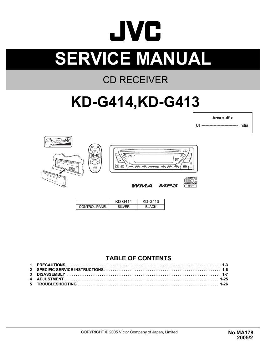 Jvc KDG 413 Service Manual
