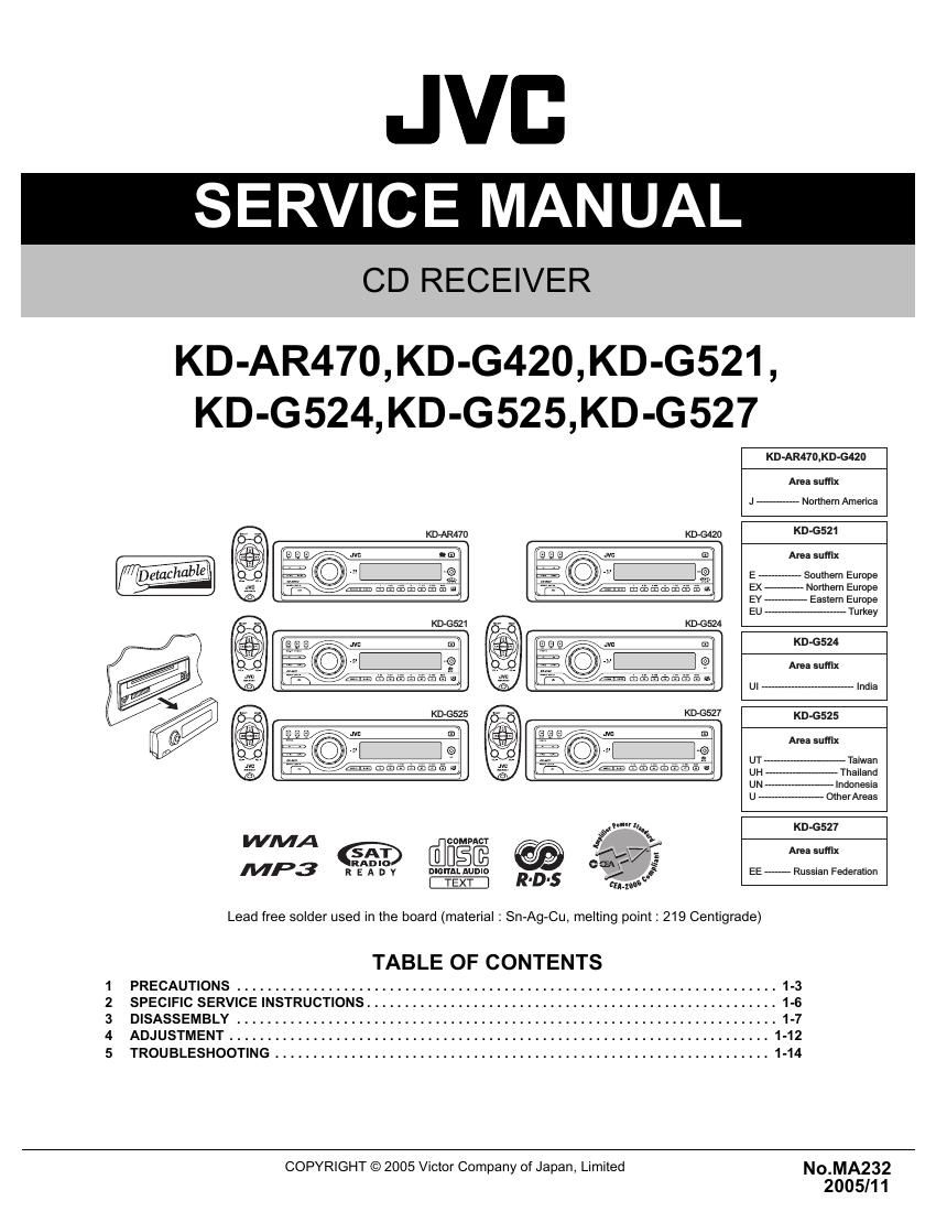 Jvc KDG 521 Service Manual